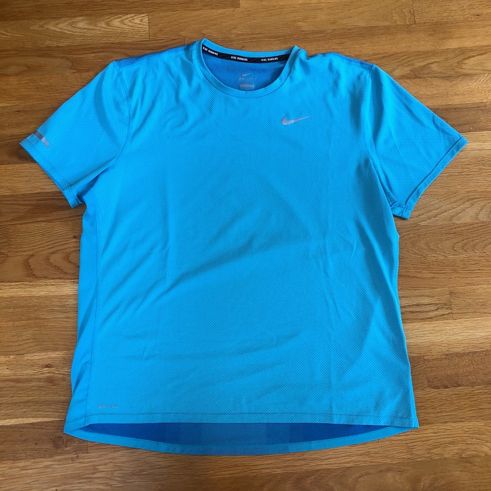Nike | Blue Dri Fit Short Sleeve Running Shirt